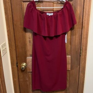 Almost famous off the shoulder dress with tags